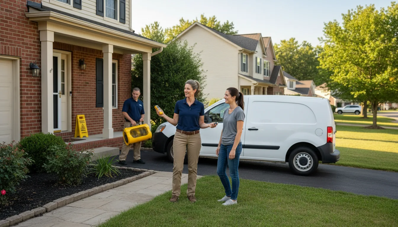 Residential water damage restoration in Williamsburg, IN